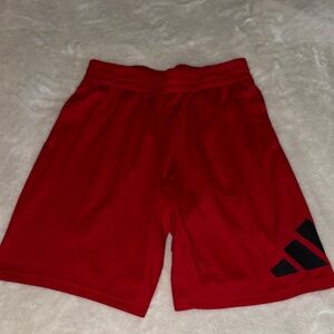 Adidas Men's Bold Red Athletic Shorts